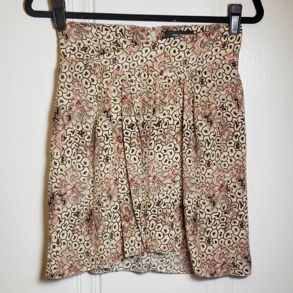 Isabel Marant mixed print pleated mini skirt - Picture 4 of 6